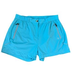 Little Donkey Andy Shorts Turquoise Blue Women’s XXL Elastic Waist Zip Pockets